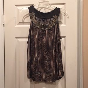 AGB beaded sleeveless top